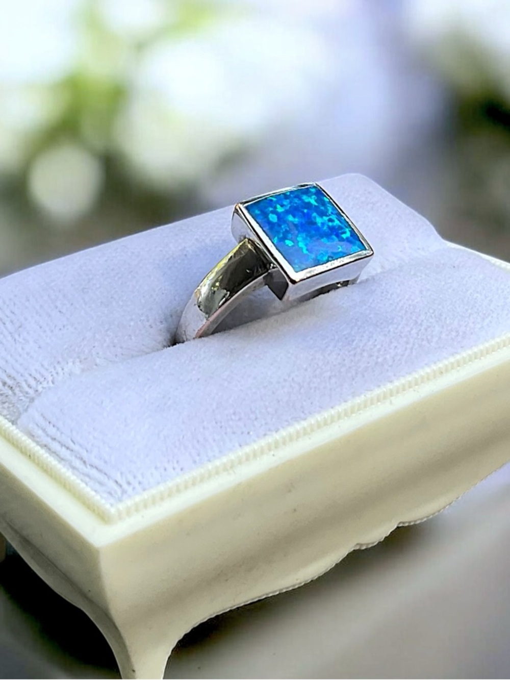 🌺Sterling & Opal Ring